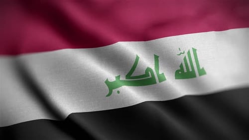 Irak-Flagge Texturierte Winkende Nahaufnahme Hintergrund HD