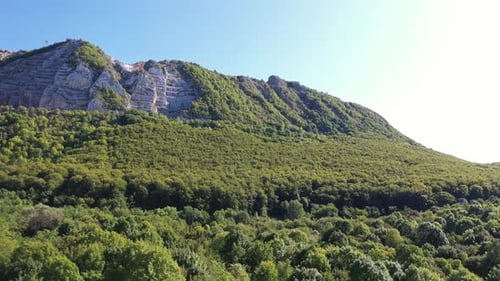 Aerial View of Lush Green Mountain Landscape