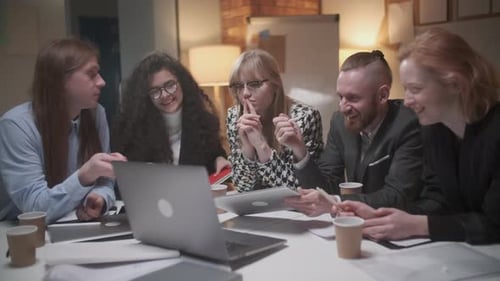 Team Having a Discussion in an Office