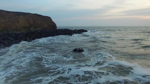 Coastline and groyne