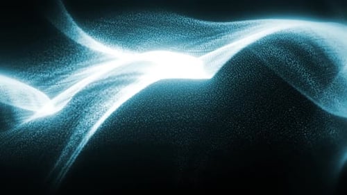 Abstract Glowing Particle Wave Background Loop