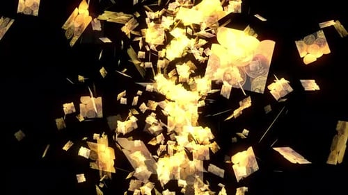 Goldene Fluganimation