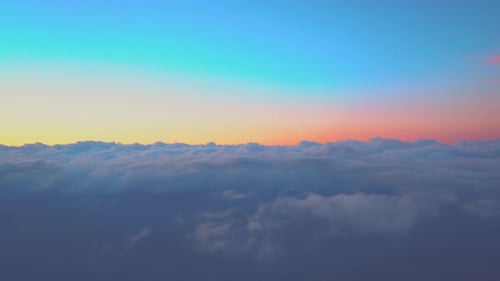 Aerial View of Clouds During Sunrise or Sunset