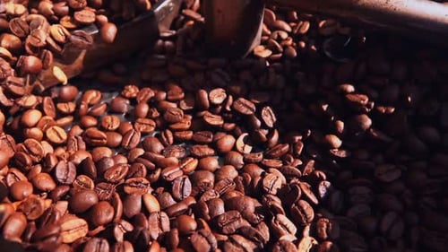 Roasting Coffee Beans with Machine Metal Components