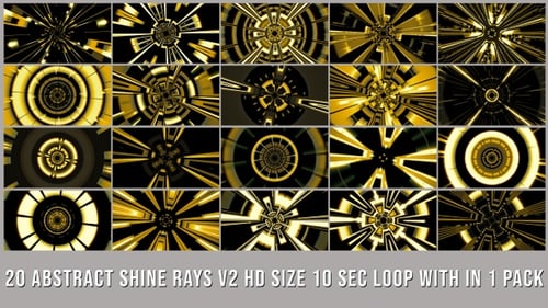 Abstract Shine Rays Elements Pack V02