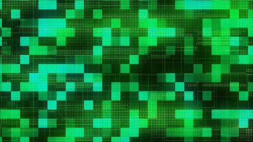 Carrés verts géométriques de haute technologie