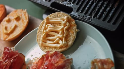 Process of Preparing Classic American Burger Recipe Taste American Cuisine