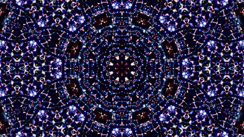 colorful lines glowing waves flower shape background kaleidoscope abstract