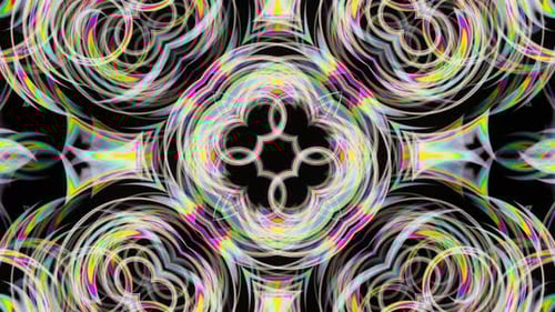 VJ Loop Multicolored Abstraction of a Bright Pattern for Visualization