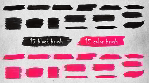 Brush Strokes Elements