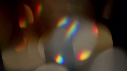 Multicolored Light Leaks Footage on Black Background Lens Flare Leak Burst Overlays Transitions