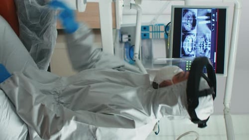 Patient Receives Medical Care in Modern Hospital