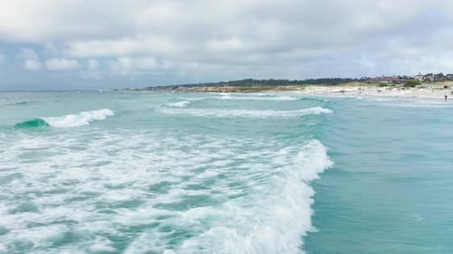California, Pacific Ocean Seascape, USA. Beautiful Nature of Ocean Coastline