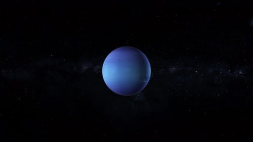 Planet of Neptune rotating background animation. Vd 1187
