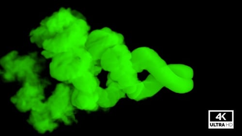 Slowly Revolving Green Smoke