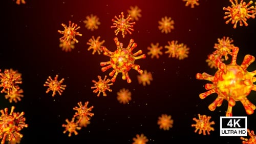 Coronavirus Falling Down 4K