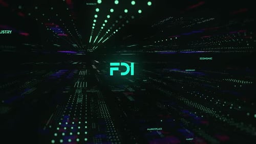 Futuristic Data Stream Text and Logo Reveal