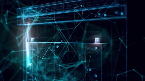 Movie Clapboard Hologram Close Up 4k