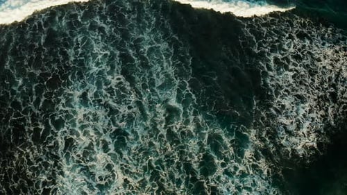 Ocean Waves and Sea Surf Aerial View