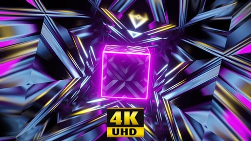 Tunnel Lilac Journey Vj Loop 4K