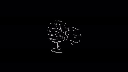 Electric fan icon isolated on black background. 4K Video motion graphic animation