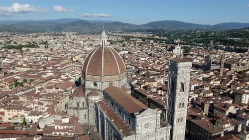 Aerial view of Florence Cathedral (Santa Maria del Fiore), Tuscany, Italy