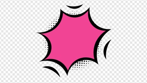 Retro Pop Art Comic Burst Speech Bubble Reveal