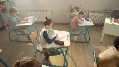Students Doing Class Work