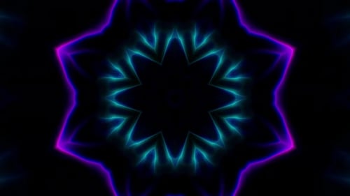 Vj Neon Kaleidoscope Loop 4K 03