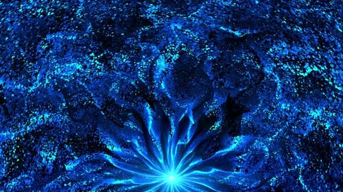 Blaue Partikelwelle