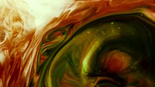 Abstract Colorful Ink Spread Art