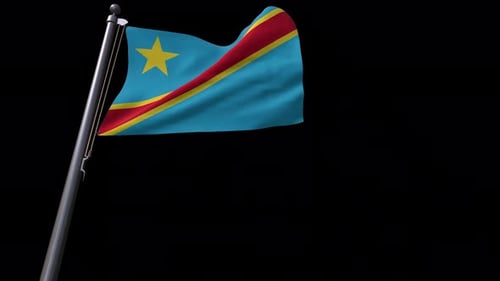 Democratic Republic of Congo Flag Waving Animation
