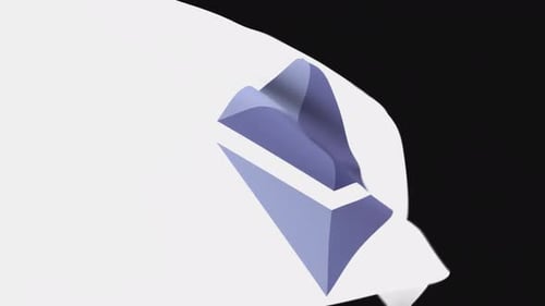 Animated Fluid 3D Ethereum Cryptocurrency Logo Rotation