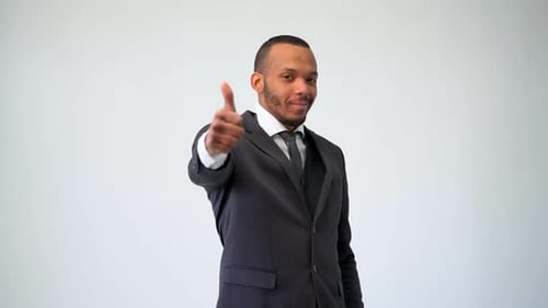 Professional African-american Business Man - Showing Big Thumb Up
