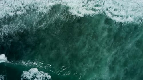Abstract Top Down Foamy Ocean Waves