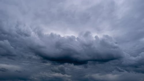 Ominous Dark Storm Clouds Rolling in Time-Lapse
