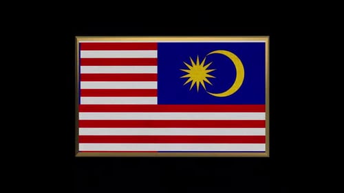Malaysia 3D-Flagge