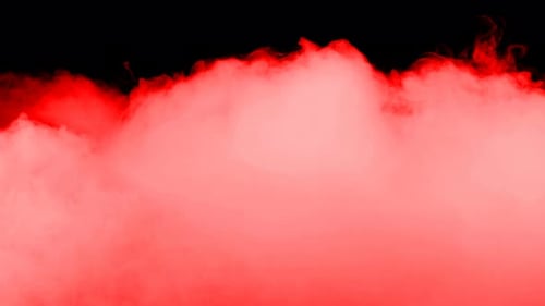 Abstract Red Smoke Drifting on Black Background