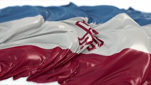 Realistic Waving Flag with Abstract Emblem Animation