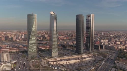 Aerial shot of the Cuatro Torres Business Area