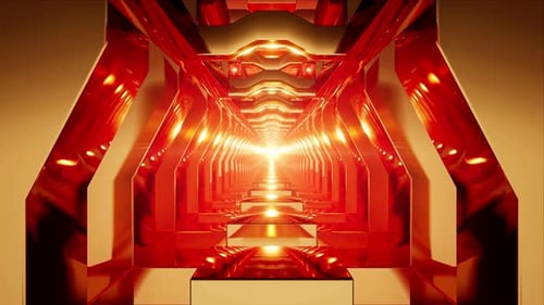 Golden Red Tunnel
