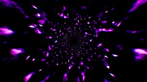 Abstract Cosmic Warp Tunnel Particle Animation