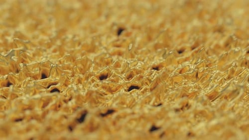 Abstract Golden Liquid Metal Fluid Surface Motion Background