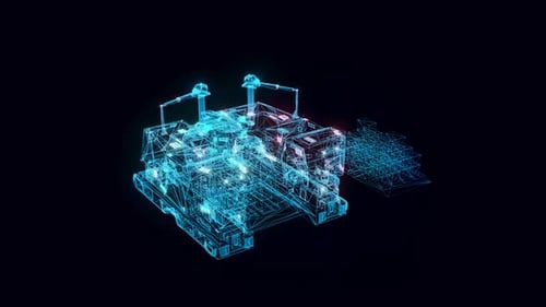 M.E.V. Vehicle Hologram Rotating 4k