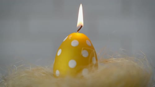 Decorative candle for easter.