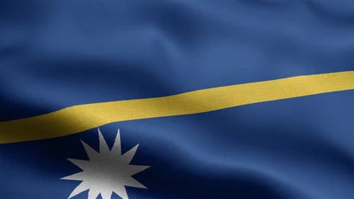 Nauru National Flag Waving Background Animation