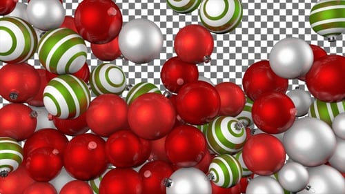 Christmas Balls Transition - Red White Green