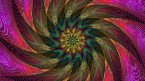Hypnotic Psychedelic Swirl Abstract Fractal Animation