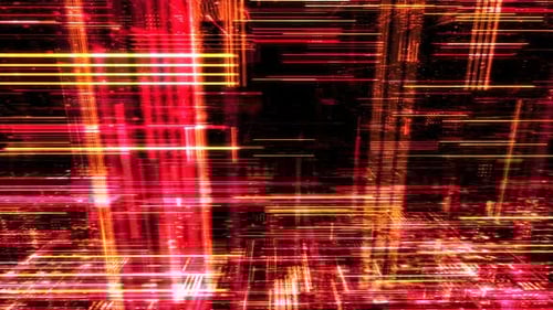 Binary circuit board future tech cyber security concept. 3D render 4K loop