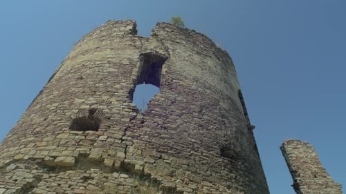 Circular tower ruins